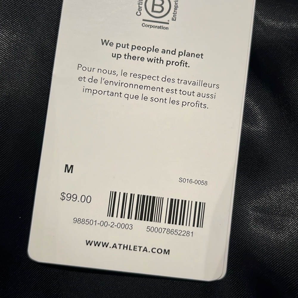 NWT Athleta Calm Cool Black Pant Size Medium. - Picture 5 of 5